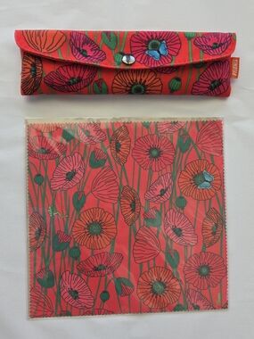 Pylones Cutlery Set & Microfiber Cloth For Glasses From Coquelicots Collection